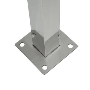 Mülltonnen-Zaun Mülltonnenverkleidung 150x165x85cm Metall Edelstahl
