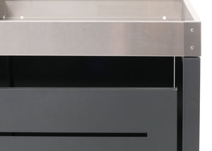 Mülltonnenbox mit Pflanzkasten aus Edelstahl & Metall. 2er Set