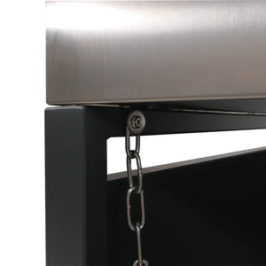 Mülltonnenbox Metall mit Pflanzkasten. anthrazit. Holzoptik. 2er