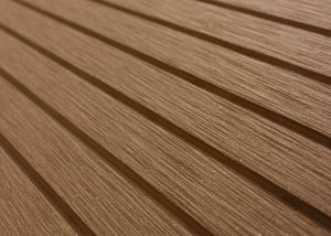 Mülltonnenbox 4er aus WPC & Edelstahl mit Pflanzkasten Teak-Optik