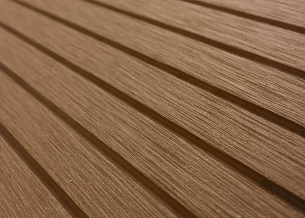Mülltonnenbox 4er aus WPC & Edelstahl mit Pflanzkasten Teak-Optik