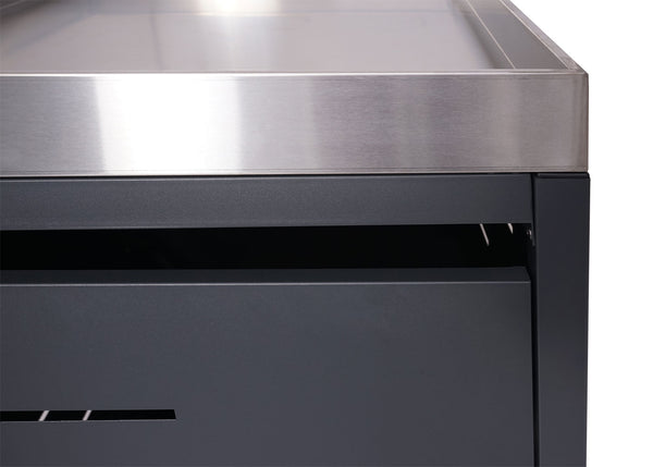 Mülltonnenbox Edelstahl mit Pflanzkasten. erweiterbar. 125x69x84cm