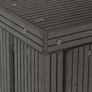 Mülltonnenbox Erweiterung Metall Holzoptik grau wetterfest