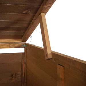 Grosse erweiterbare Mülltonnenbox aus Holz, braun, für 2-4 Tonnen