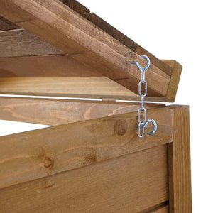 Grosse erweiterbare Mülltonnenbox aus Holz, braun, für 2-4 Tonnen