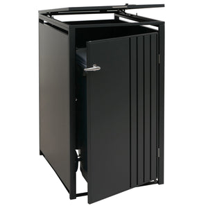 Mülltonnenbox Metall Anthrazit 122x68x84cm mit Deckel