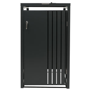 Mülltonnenbox Metall Anthrazit 122x68x84cm mit Deckel