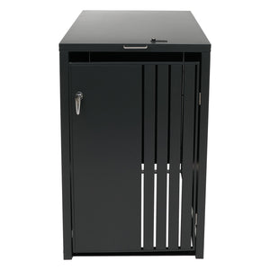 Mülltonnenbox Metall Anthrazit 122x68x84cm mit Deckel