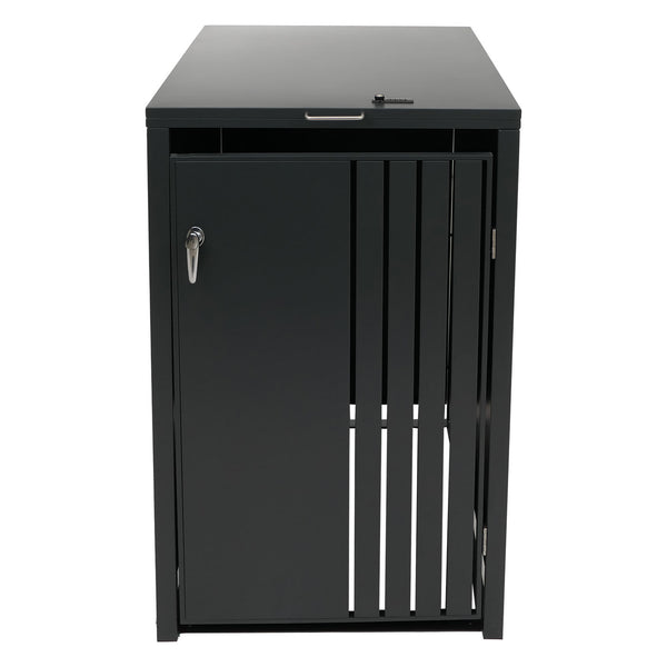 Mülltonnenbox Metall Anthrazit 122x68x84cm mit Deckel