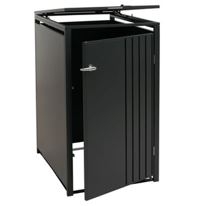 Mülltonnenbox Metall Anthrazit 122x68x84cm mit Deckel