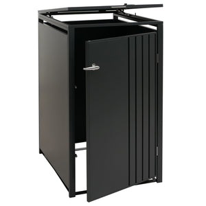 Mülltonnenbox Metall Anthrazit 122x68x84cm mit Deckel