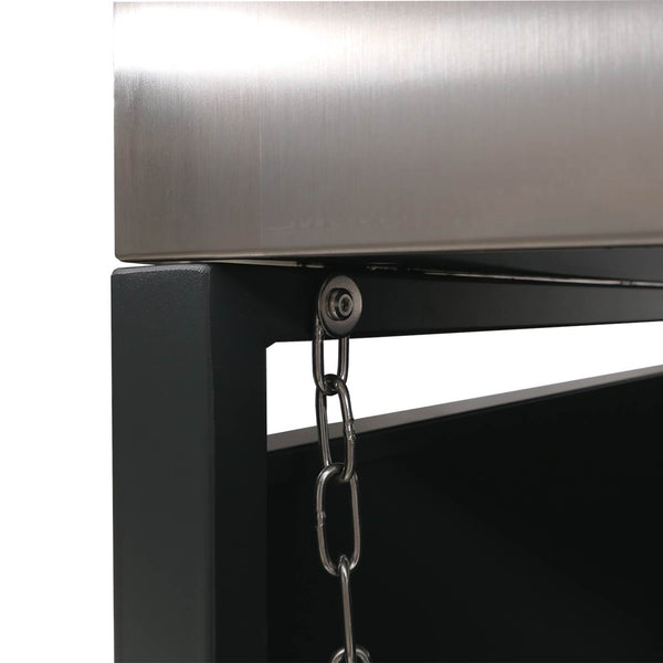 Mülltonnenbox Metall mit Pflanzkasten anthrazit 125x68x84 cm