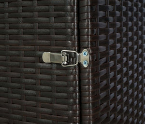 Mülltonnenbox 3er Set für 120L Tonnen. Poly-Rattan braun