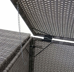 Mülltonnenbox Poly-Rattan für 2x120l Grau – Verkleidung Outdoor