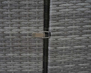 Mülltonnenbox Poly-Rattan für 2x120l Grau – Verkleidung Outdoor