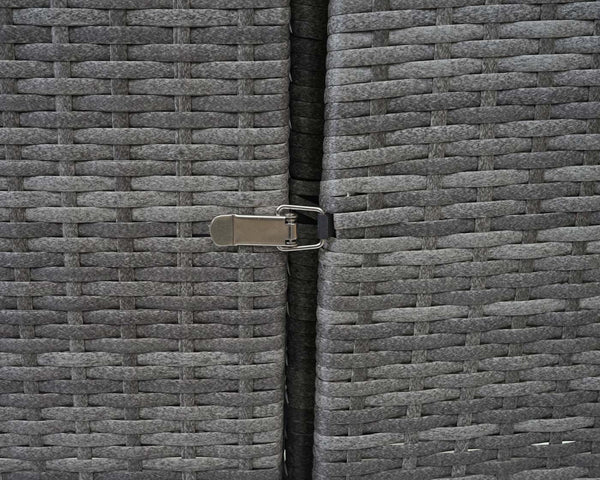 Mülltonnenbox Poly-Rattan für 2x120l Grau – Verkleidung Outdoor