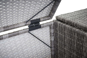 Mülltonnenbox für 3x120L. Poly-Rattan grau. wetterfest
