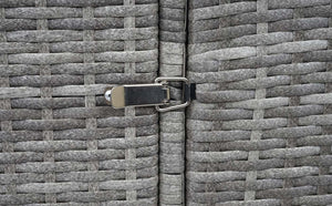 Mülltonnenbox für 3x120L. Poly-Rattan grau. wetterfest