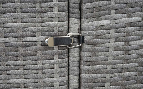 Mülltonnenbox für 3x120L. Poly-Rattan grau. wetterfest