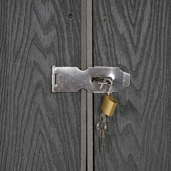 Premium Mülltonnenbox WPC Metall Holzoptik XL grau erweiterbar