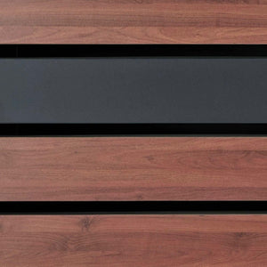 Metall Mülltonnenbox XL anthrazit, Kirsche-Holzoptik, 2/4er