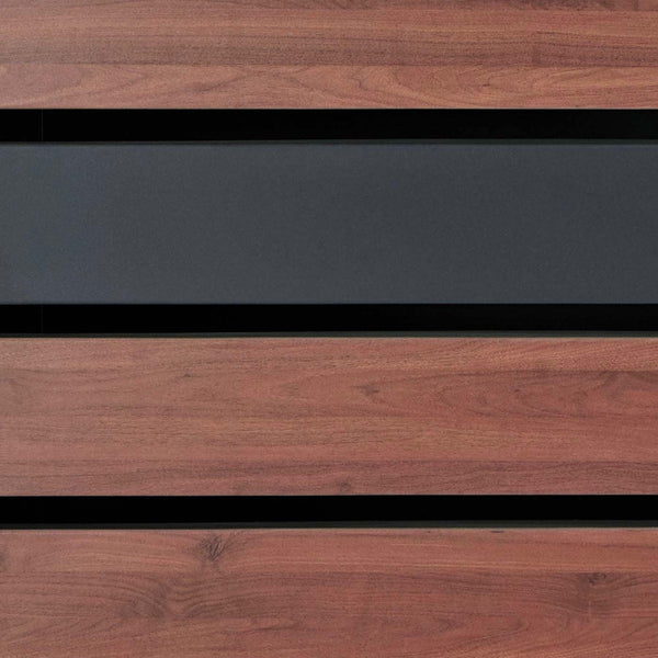 Metall Mülltonnenbox XL anthrazit, Kirsche-Holzoptik, 2/4er