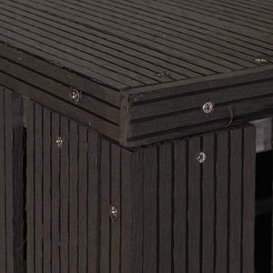 WPC Mülltonnenbox XL Erweiterung Metall Holzoptik Anthrazit