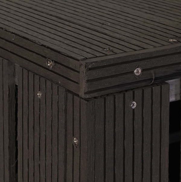 WPC Mülltonnenbox XL Erweiterung Metall Holzoptik Anthrazit