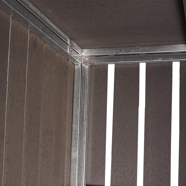 WPC Mülltonnenbox XL Erweiterung Metall Holzoptik Anthrazit