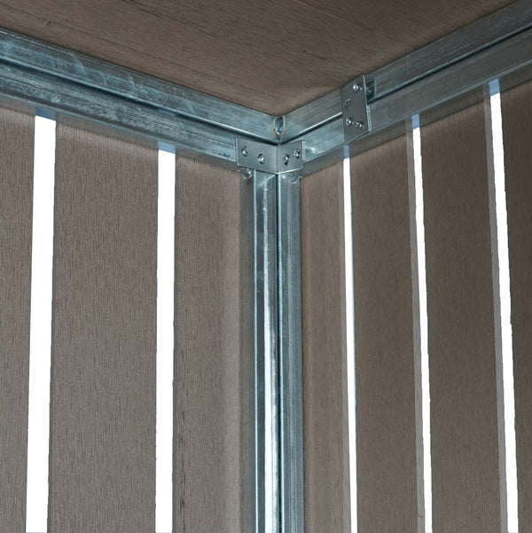 Mülltonnenbox XL Metall Holzoptik Braun. Erweiterung für 1-2 Tonnen