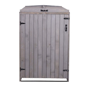 Erweiterbare XL Mülltonnenbox aus Holz, anthrazit-grau, 2er-Set