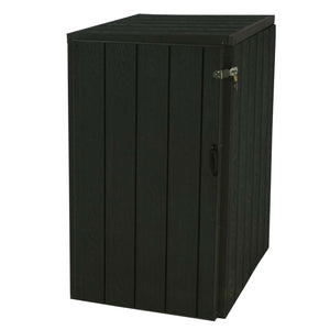 Mülltonnenbox XL anthrazit, WPC & Metall, Holzoptik, erweiterbar