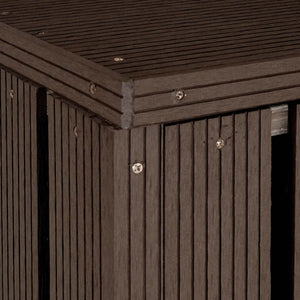 WPC Mülltonnenbox XL braun, Metall Holzoptik, erweiterbar