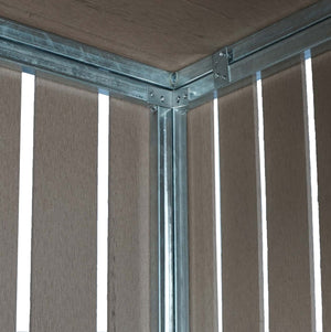 WPC Mülltonnenbox XL braun, Metall Holzoptik, erweiterbar