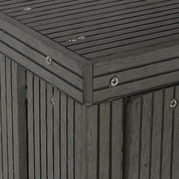 WPC Mülltonnenbox XL Grau, Metall, Holzoptik, Erweiterbar
