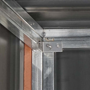 WPC Mülltonnenbox XL in Grau, Metall Holzoptik, Erweiterung