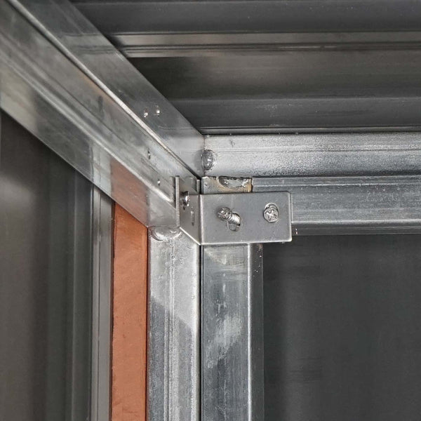 WPC Mülltonnenbox XL in Grau, Metall Holzoptik, Erweiterung