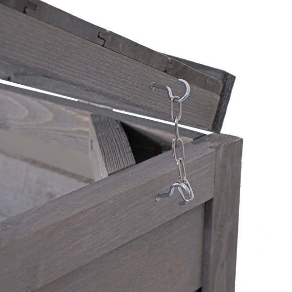 Erweiterbare XXL Mülltonnenbox für 4–8 Tonnen, Holz anthrazit-grau