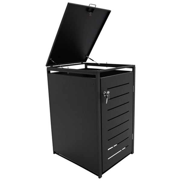 Mülltonnenbox 66x80x116cm für Tonnen 120 und 240 Liter, Stahl anthrazit