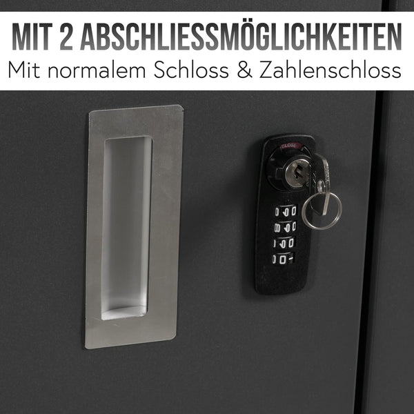 Mülltonnenverkleidung 4er anthrazit Stahl erweiterbar wetterfest