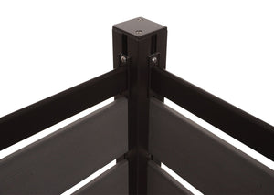Mülltonnenverkleidung Alu Holzoptik erweiterbar 130x110cm grau