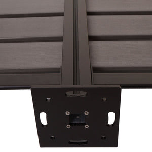 Mülltonnenverkleidung Alu Holzoptik erweiterbar 130x110cm grau