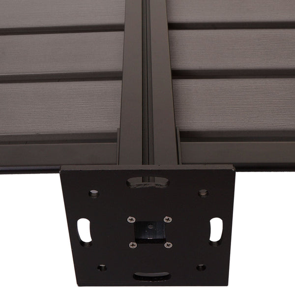 Mülltonnenverkleidung Alu Holzoptik erweiterbar 130x110cm grau