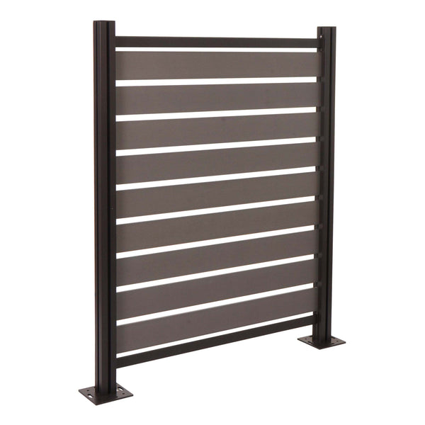 Mülltonnenverkleidung Alu Holzoptik erweiterbar 130x110cm grau