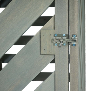 Mülltonnenverkleidung XL aus Holz, grau, für 1–2 Tonnen, 120x68x98cm