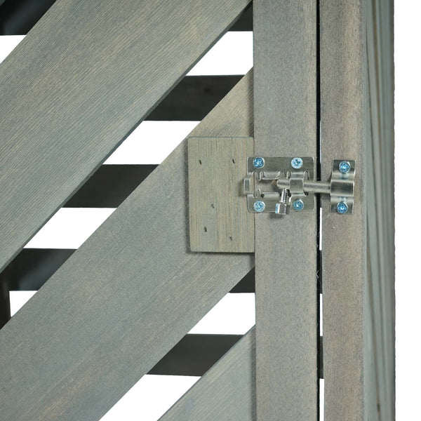 Mülltonnenverkleidung XL aus Holz, grau, für 1–2 Tonnen, 120x68x98cm