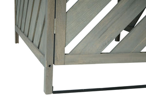 Mülltonnenverkleidung XL aus Holz, grau, für 1–2 Tonnen, 120x68x98cm