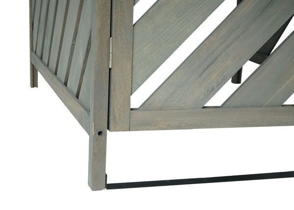Mülltonnenverkleidung XL aus Holz, grau, für 1–2 Tonnen, 120x68x98cm