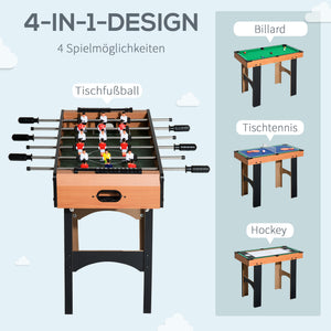 Table multi-jeux 4 en 1 : baby-foot, hockey sur table, ping-pong et billard pour s’amuser !