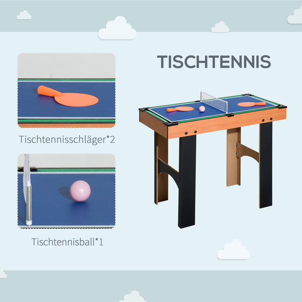 Table multi-jeux 4 en 1 : baby-foot, hockey sur table, ping-pong et billard pour s’amuser !